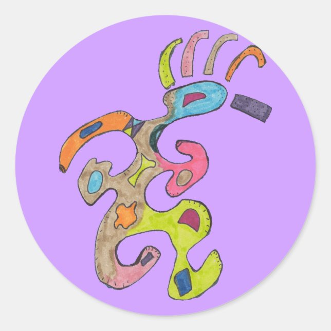 Adesivo abstrato de "Homem em Execução" (Frente)