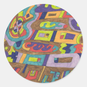 Adesivo abstrato de "ruído alegre"