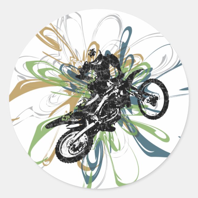 Adesivo Abstrato Dirt Bike Stickers (Frente)