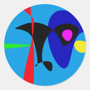 Adesivo Abstrato Expressionismo Arte Digital Simples