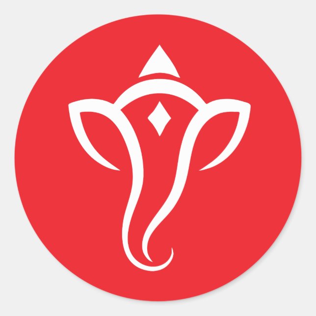 Adesivo Abstrato Ganesha - Símbolo Design (Frente)