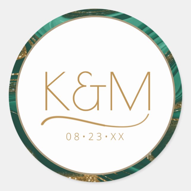 Adesivo Abstrato Glitter Strata Border Wedding Green ID903 (Frente)