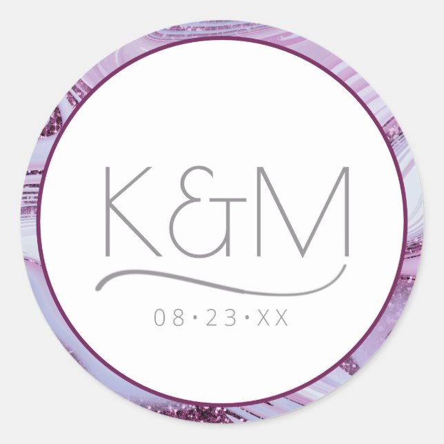 Adesivo Abstrato Glitter Strata Border Wedding Lilac ID903 (Frente)