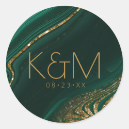 Adesivo Abstrato Glitter Strata Wedding Green ID903