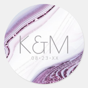 Adesivo Abstrato Glitter Strata Wedding Lilac/White ID903