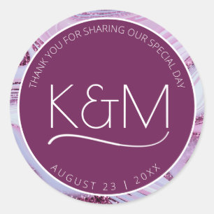 Adesivo Abstrato Glitter Strata Wedding Obrigado Pl ID903