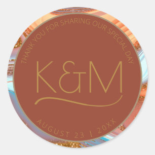 Adesivo Abstrato Glitter Strata Wedding Obrigado Rt ID903