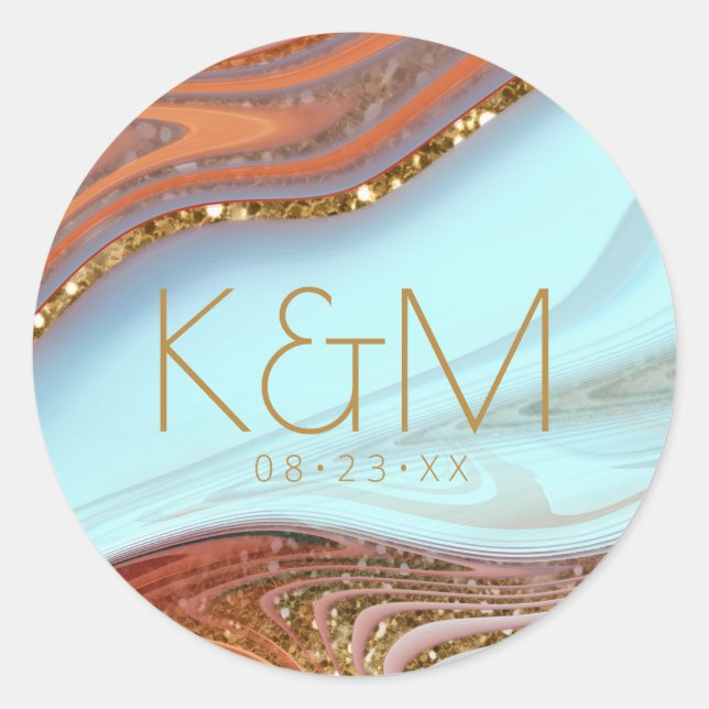 Adesivo Abstrato Glitter Strata Wedding Sky Blue ID903 (Frente)