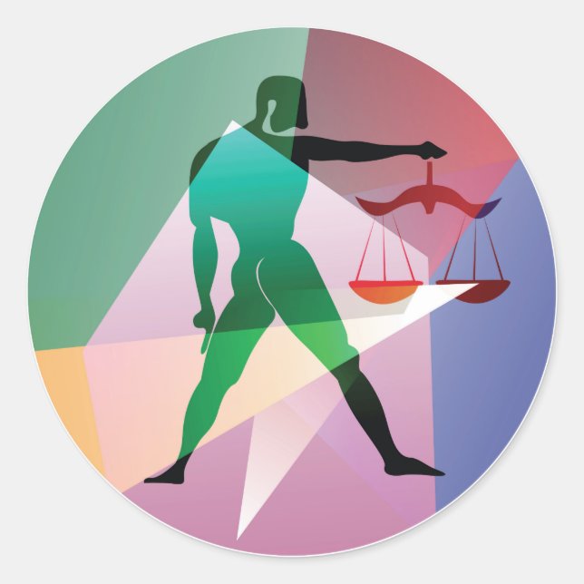 Adesivo abstrato libra (Frente)