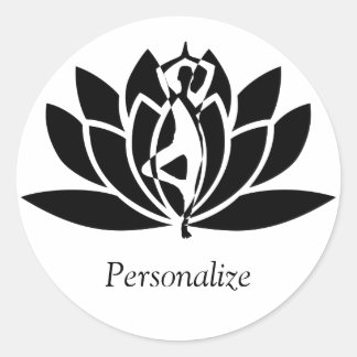 Adesivo Abstrato Lotus Flower Yoga Personalize
