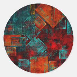 Adesivo Abstrato Moderno Padrão Artístico Legal Colorido