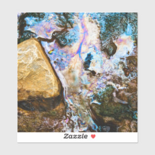 Adesivo abstrato natureza e água