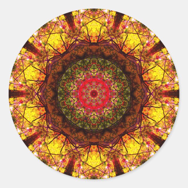Adesivo Abstrato outono | Colorida Mandala (Frente)