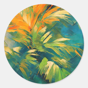 Adesivo Abstrato Palm Burst – Energia Tropical em Moviment