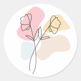Adesivo Abstrato Pastel Floral