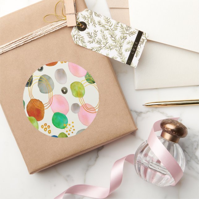 Adesivo Abstrato Pebble Dourado Glitter Art (Presentear)