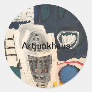 Adesivo Abstrato Pintura de Jeff Hankamer Artjunkhaus Art