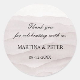 Adesivo Abstrato poeirento favoritos de casamento de rosa