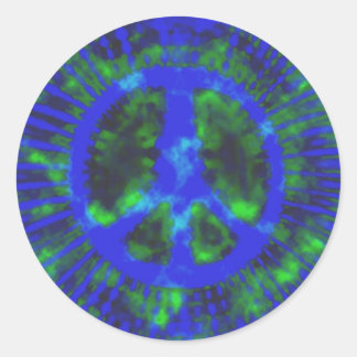 Adesivo Abstrato Psicodélico - Sinal de Paz Tie-Dye