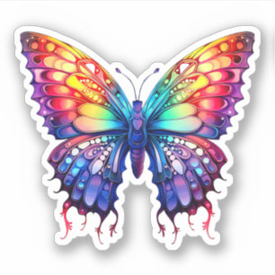 Adesivo Abstrato Rainbow Butterfly Trabalho de arte