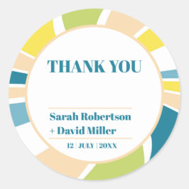 Adesivo Abstrato Retro Waves Wedding