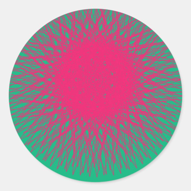 Adesivo abstrato rosa (Frente)