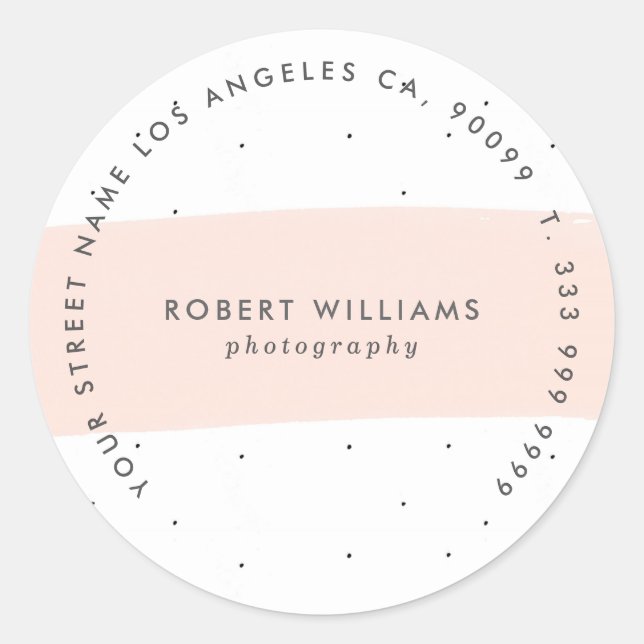 Adesivo Abstrato Rosa Mínimo - Traço (Frente)