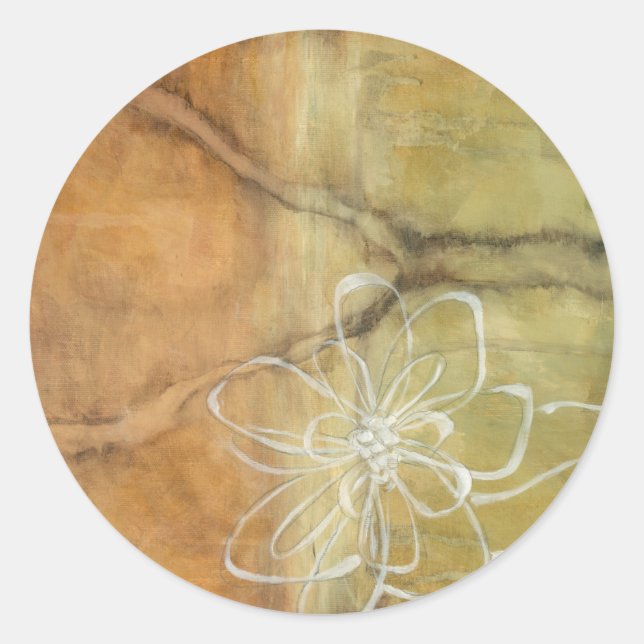 Adesivo Abstrato Silhouette Pintura em Fundo de Tom (Frente)