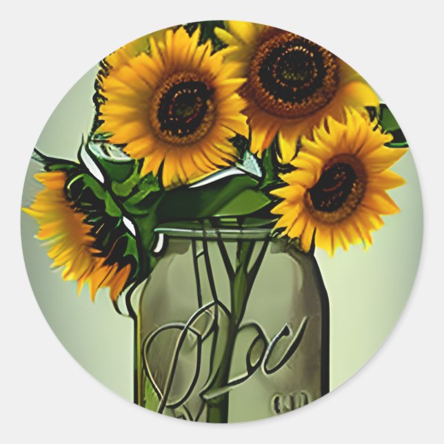 Adesivo Abstrato Sunflower Art (Frente)