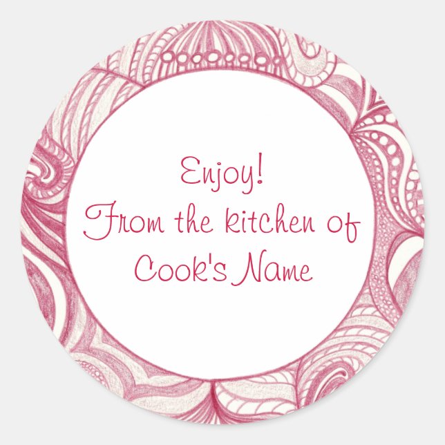 Adesivo Abstrato vermelho da cozinha dos palitos (Frente)