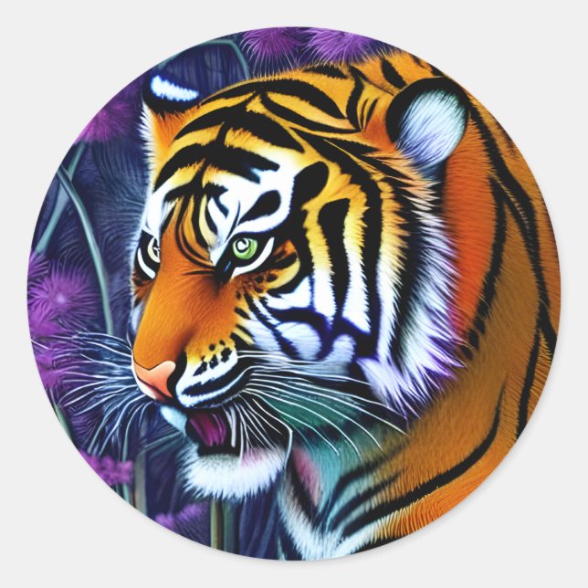 Adesivo Abstrato Wild Majexpressa Tiger (Frente)