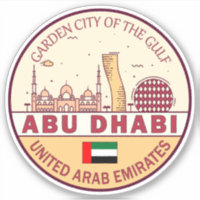Abu Dhabi Emirados Árabes Unidos Skyline Emblem