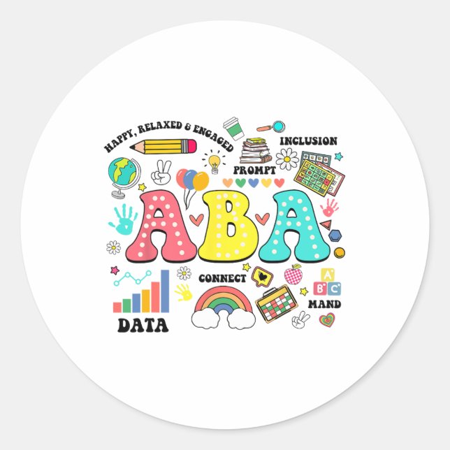 Adesivo Aby Therapist Behaviour Analyst Autism Therapy Rbt (Frente)