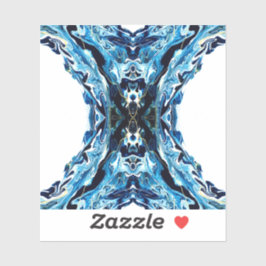 Adesivo Abyss Abstract Navy Blue Gold White Fluid Art