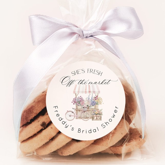 Adesivo Acabado de Chegar ao Mercado Boho Carrinho de Flor (Criador carregado)