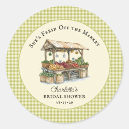 Adesivo Acabado de Chegar ao Mercado de Agricultores Chá d