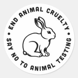 Adesivo Acabar com a crueldade dos animais contra a experi