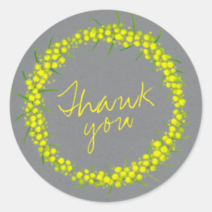 Adesivo Acacia wattle wreath obrigado de casamento você c