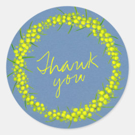 Adesivo Acacia yellow wattle wreath obrigado você