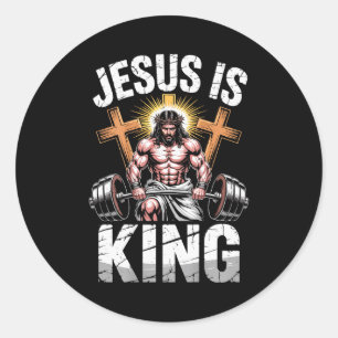 Adesivo Academia Cristã Jesus é Rei Treino Religioso Peso