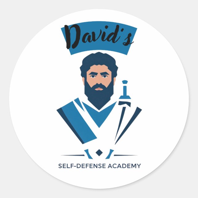 Adesivo Academia de Autodefesa de Davi (Frente)