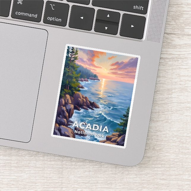 Adesivo Acadia National Park | Maine Painting Travel Art (Detalhe)