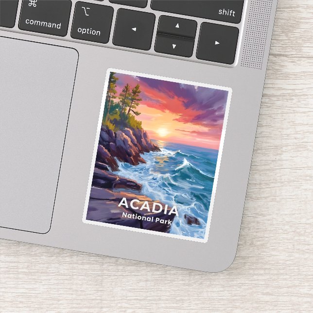 Adesivo Acadia National Park | Otter Cliffs Maine Travel (Detalhe)