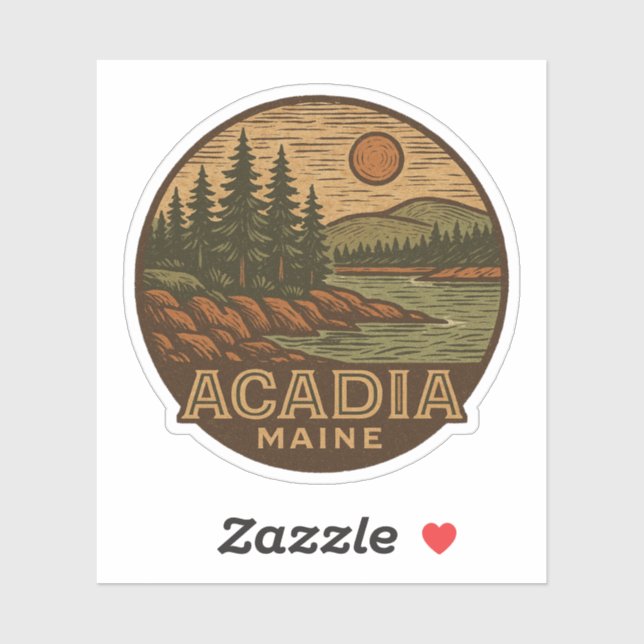 Adesivo Acadia National Park Vinyl Sticker - À Prova de Ág (Folha)