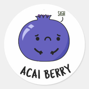 Adesivo Acai Berry Funny Fruta Pun
