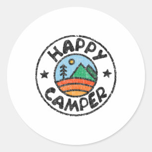 Adesivo Acampador Divertido Feliz Amante de Acampamento Ca