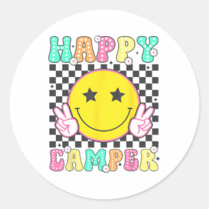 Adesivo Acampador Feliz Acampamento de Verão Camping Para