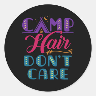 Adesivo Acampamento Cabelo Não Liga Acampamento de Férias