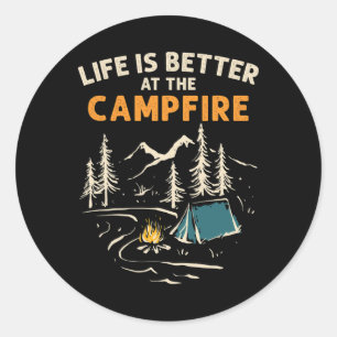 Adesivo Acampamento Camping Acampamento Fogueira A Vida É
