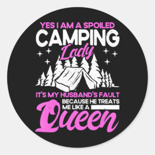 Adesivo Acampamento Citação do Lover Acampando Lady Camper